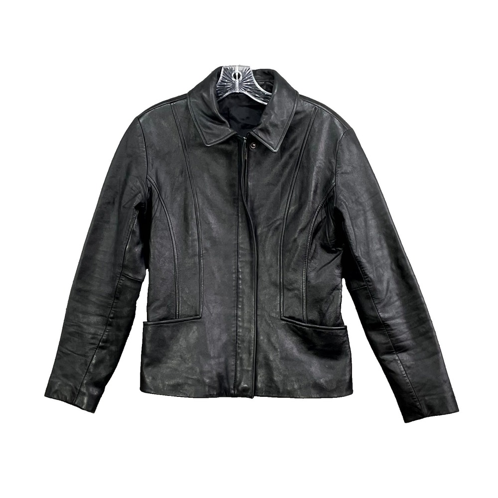 Vintage Leather Jacket Womens Small Corpcore Biker Motorcycle Goth Avant-Garde